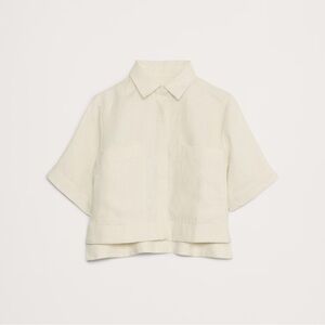 Banana Republic Linen Blend  Cream Shirt